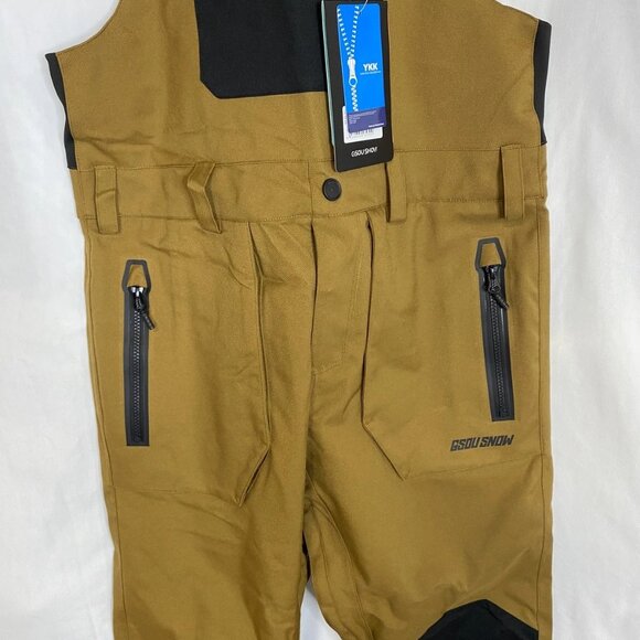Gsou Snow Relaxed Fit Snow Bibs Camel Men’s S - Picture 9 of 11